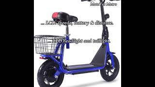 MotoTec Metro 36v 500w Lithium Electric Scooter Blue [upl. by Algar]