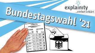 Bundestagswahl 2021 einfach erklärt explainity® Erklärvideo [upl. by Benito994]