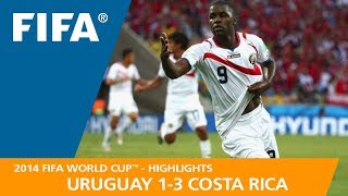 Uruguay v Costa Rica  2014 FIFA World Cup  Match Highlights [upl. by Sakram]