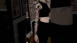 tattoo japanesetattoo tattoosleeve irezumi peony cat japanesecat [upl. by Rad]