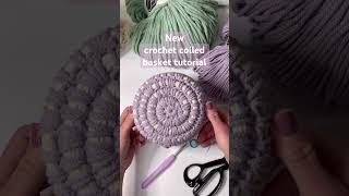 New tutorial crochet coiled basket bobbiny baskets diybasket crochetbasket coiling diycrafts [upl. by Afatsuom]