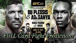 UFC 305 Du Plessis vs Adesanya Full CardFight Predictions [upl. by Ashman295]