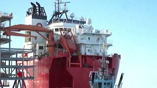 Berthing and Sailing of the Fjell  Offshore Barrow Island [upl. by Hennie]