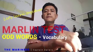 MARLINS TEST FOR SEAFARERS  Subject ODD WORDS Vocabulary [upl. by Oberstone751]