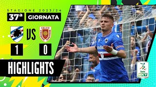 Sampdoria vs Reggiana 10  Il Doria vince e celebra Eriksson  HIGHLIGHTS SERIE BKT 2023  2024 [upl. by Guria]