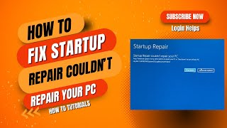 How to Fix Startup Repair Couldnt Repair Your PC  Automatic Repair [upl. by Anayad]