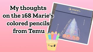 My thoughts of the 168 Maries Oil colored pencils from Temu [upl. by Bluma68]