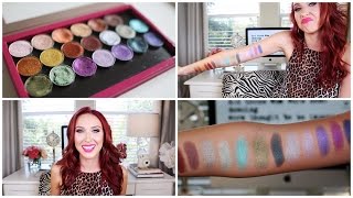 Makeup geek Foiled Eyeshadow  Review  Swatches  Jaclyn Hill [upl. by Giulio]