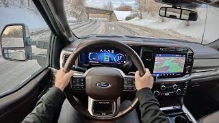 2023 Ford F250 King Ranch Super Duty 67L V8 Diesel Crew Cab  POV Driving Impressions [upl. by Platus]