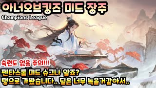 HOK아너오브킹즈 미드 장주 quot따라하지 마시오quot Honor of Kings Zhuangzi [upl. by Portugal362]