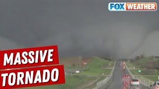 Massive Wedge Tornado Moves Through Iowa [upl. by Trebo]