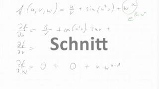 21E1 Rechenbeispiel zu partiellen Ableitungen [upl. by Barr37]