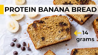 HEALTHY BANANA BREAD  highprotein recipe easy amp moist [upl. by Humfried]