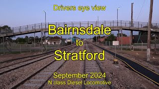 Drivers eye view Bairnsdale to Stratford N class Sep 2024 [upl. by Yromas]