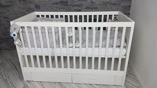 IKEA STUVA Babybett 70x140cm mit 2 Schubfäche in weiß  Leicht zum nach bauen DIY [upl. by Mathis587]