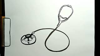 How to Draw Stethoscope in Easy Steps [upl. by Arlie]