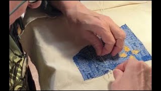 VIDÉO Près de Loches deux artistes finalisent une broderie géante dAliénor dAquitaine [upl. by Nauqas597]