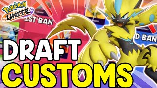 DRAFT MODE CUSTOMS PickBans  Pokemon Unite Viewer Games [upl. by Akimahc]