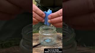 Survival Skills How to Make a LampHeater survival camping [upl. by Annaig968]