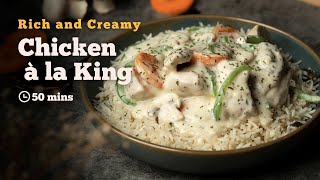 Chicken A La King  Chicken in Cream Sauce  Chicken Recipes  Continental Recipes  Cookd [upl. by Ahsilac40]