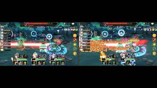 King’s Raid CR 62250 KaraGremory other two viewpoints and gears 王之逆襲 挑戰戰役 另外兩隻帳號操作 [upl. by Tamarah]