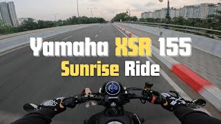 City Sunrise Ride  Yamaha XSR 155  Akrapovic  Pure Sound  4K [upl. by Roger]