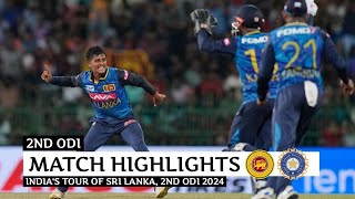 Sl vs ind 2nd odi 2024 highlights  sri lanka vs india 2nd odi highlights 2024 [upl. by Thorsten]