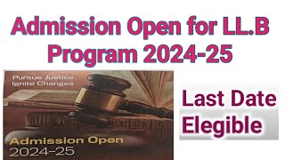 LLB Admission Open 202425Last date [upl. by Court]