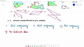 Class 7 TN Maths Term II 4 Geometry Exercise 42 6 For each pair of triangles state the [upl. by Ydnal]