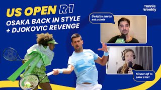 Djokovic REVENGE Osaka back in style Thiem  Collins out in Round 1  US Open 2024 Day 2 [upl. by Bilac]