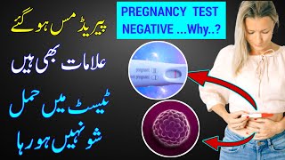 Why Pregnancy Test is Negative Negative Pregnancy Test But No Period Pregnancy Symptoms hcg test [upl. by Iva]