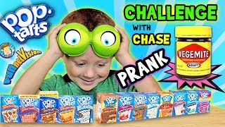 POP TART CHALLENGE amp VEGEMITE Joke on 4 Year Old CHASE FV Family Parents Battle [upl. by Ardnnek]