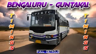 APSRTC Ultra Deluxe Bus Bengaluru to Guntakal  Stops Timings amp Ticket Prices [upl. by Atinal]