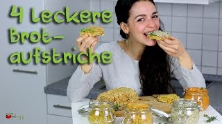 4 vegane Brotaufstriche zum selber machen  einfach gesund und lecker [upl. by Hirsch]