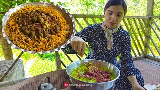 Iranian and traditional lentil pilaf  iran countryside life Gilan North of Iran [upl. by Izy]