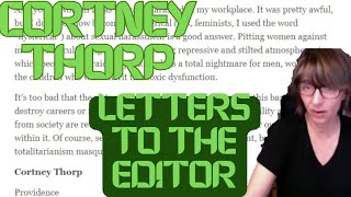 Cortney Thorp Letter to the Providence Journal and Response Thorp Alert [upl. by Cayla]