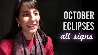 OCTOBER 2023 Eclipses  Vedic Astrology All Signs [upl. by Tnirb]