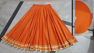 Round shape Umbrella lehenga cutting and stitching [upl. by Ahsitan715]