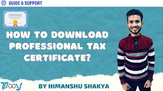 How to download Professional Tax Certificate  Professional Tax Registration Certificate download [upl. by Bakeman]