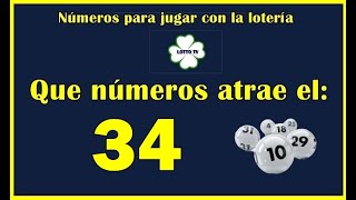 Números que jala el 34 🍀 números con mayor posibilidad [upl. by Zurc]