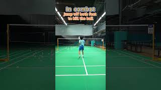 Badminton warmup and actual combat difference🏸🙂😜badminton sports [upl. by Erual408]