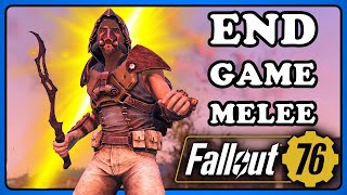 Fallout 76 The Best Melee Build Auto Axe Machete amp Unyielding Thorn Armour End Game [upl. by Ahsinahs164]