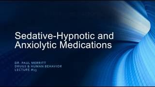 Sedative Hypnotics  Barbiturates [upl. by Aleil]