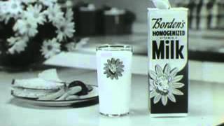 Vintage Old 1960s Bordens Milk Commercial [upl. by Leonie]