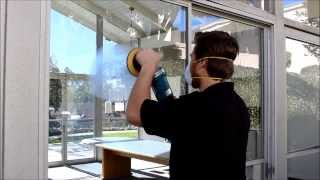 Scratch Removal and Glass Polishing Demo Glass Savers Glass Restoration [upl. by Onaicilef]