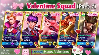 LESLEY X GUSION❤️VALENTINES SQUAD PART 2💖ESME KHUFRA ALU💗MLBB COUPLES😍EP 13 [upl. by Vetter879]