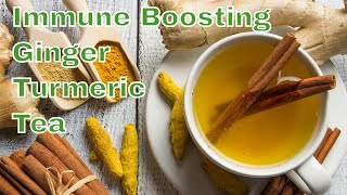 Ginger Turmeric Tea  Digestive And Immune Booster Tea Recipe Benefits In Description [upl. by Adriano]