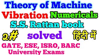 Vibration Numerical solved Problems from SS Rattan Part 2 [upl. by Fleischer308]