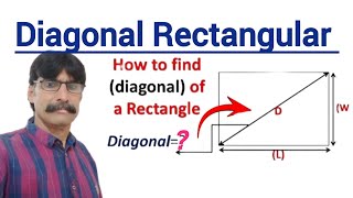 How to calculate diagonal of rectangular  rectangular plate ka diagonal kaise nikalen [upl. by Aznaed79]