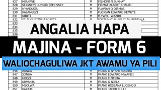 ANGALIA HAPA MAJINA YA F6 WALIOCHAGULIWA KUJIUNGA JKT AWAMU YA PILI  2024 [upl. by Eartha572]